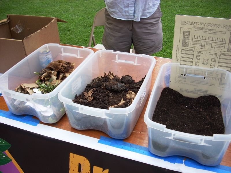 Stages of compost