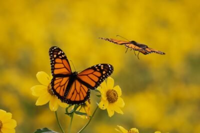 Friendly Home Bird and Pollinator